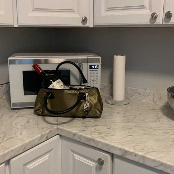 🎄Insulated -🍷Wine clutch w/corkscrew in pocket! - Picture 9 of 10